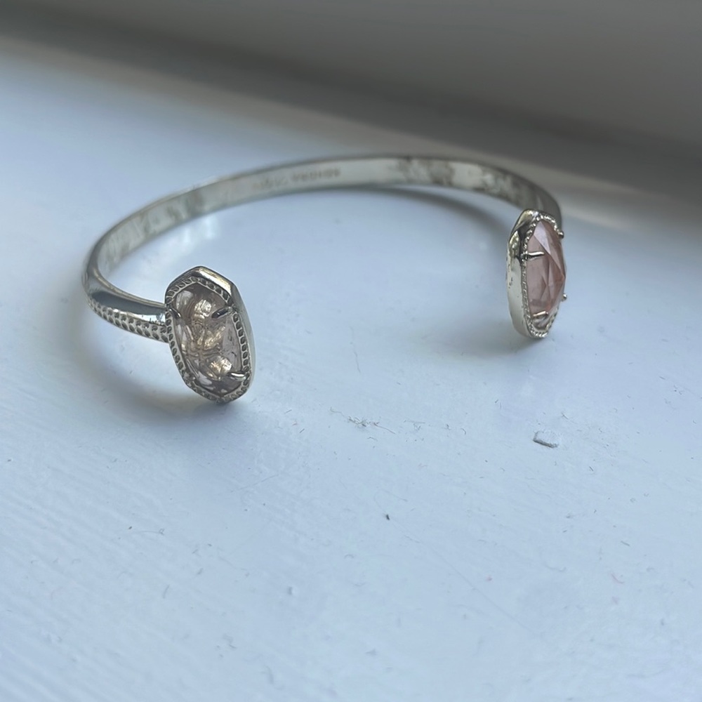 Kendra Scott gold and translucent rose gold pendant bracelet